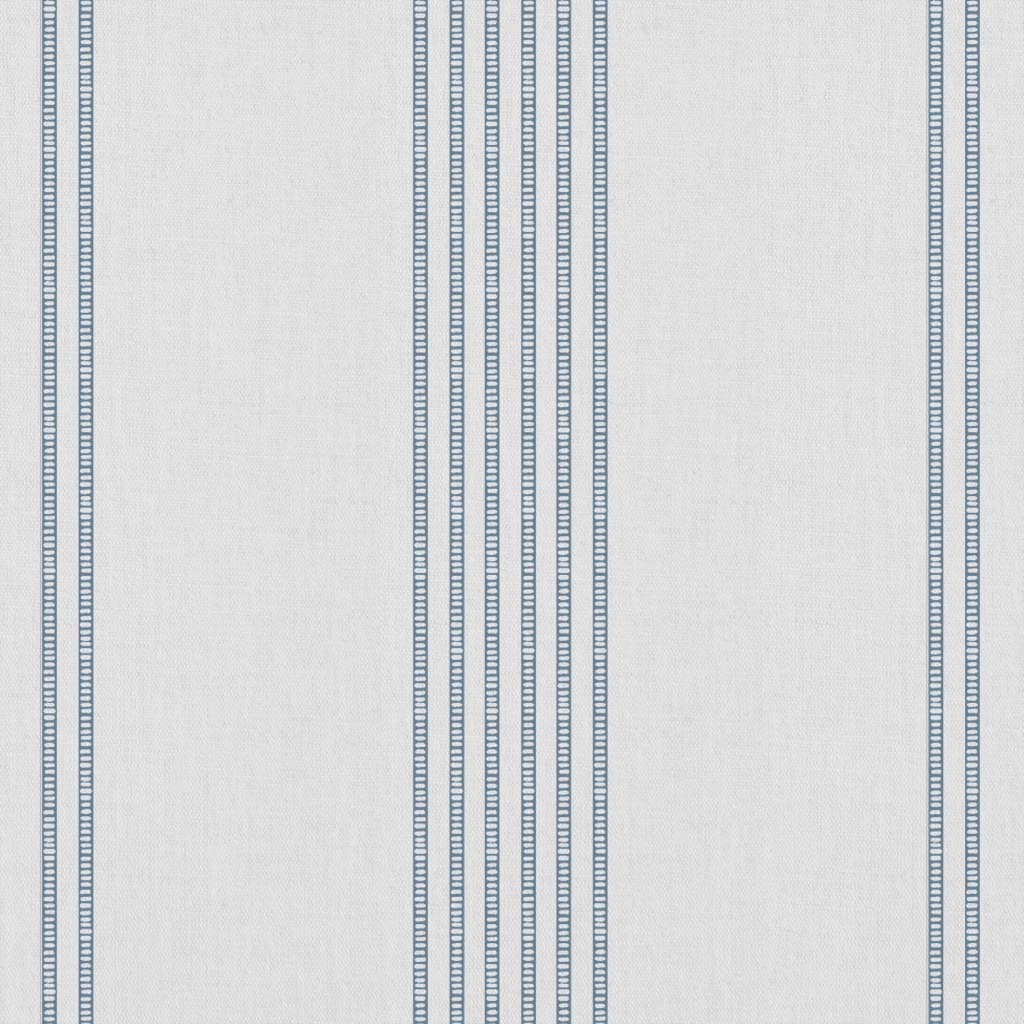Brea Agate Blue-WHT - White fabric with Striped Blue print