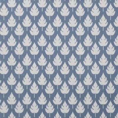 Kira Agate Blue- Curtain fabric with Blue botanical print