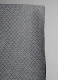 Jonna Ash - Curtain fabric, grey moroccan clover pattern