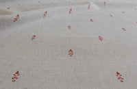 Asli Crimson Red - Natural fabric with classical Red pattern