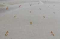 Asli Terracotta - Natural fabric with classical Orange pattern