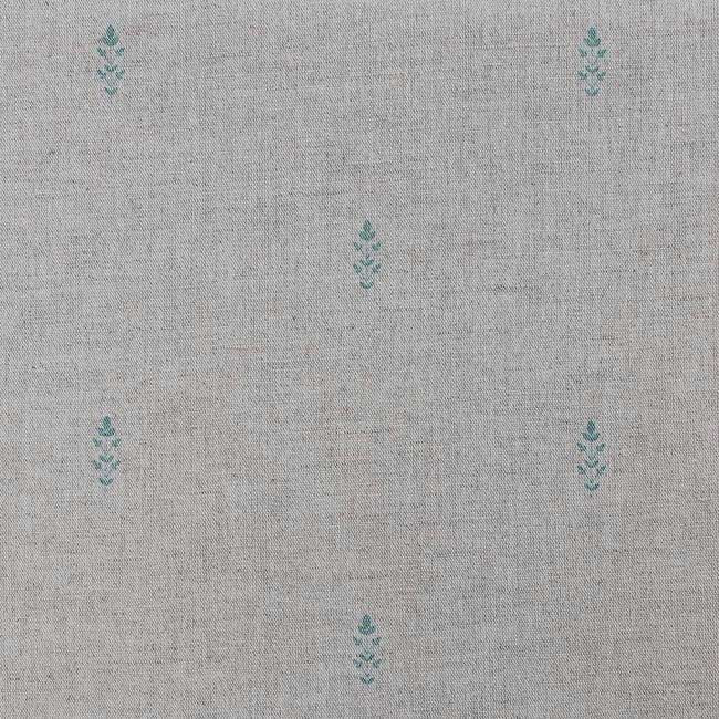 Asli Jade Mist - Natural fabric with classical Green-Blue pattern