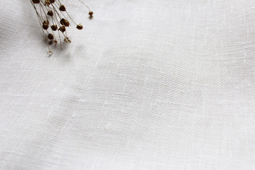 Astrid White - Linen Fabric