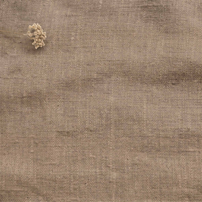 Beige Brown Linen fabric - pre-washed 100% linen. Bianco Tawny by Ada & Ina.