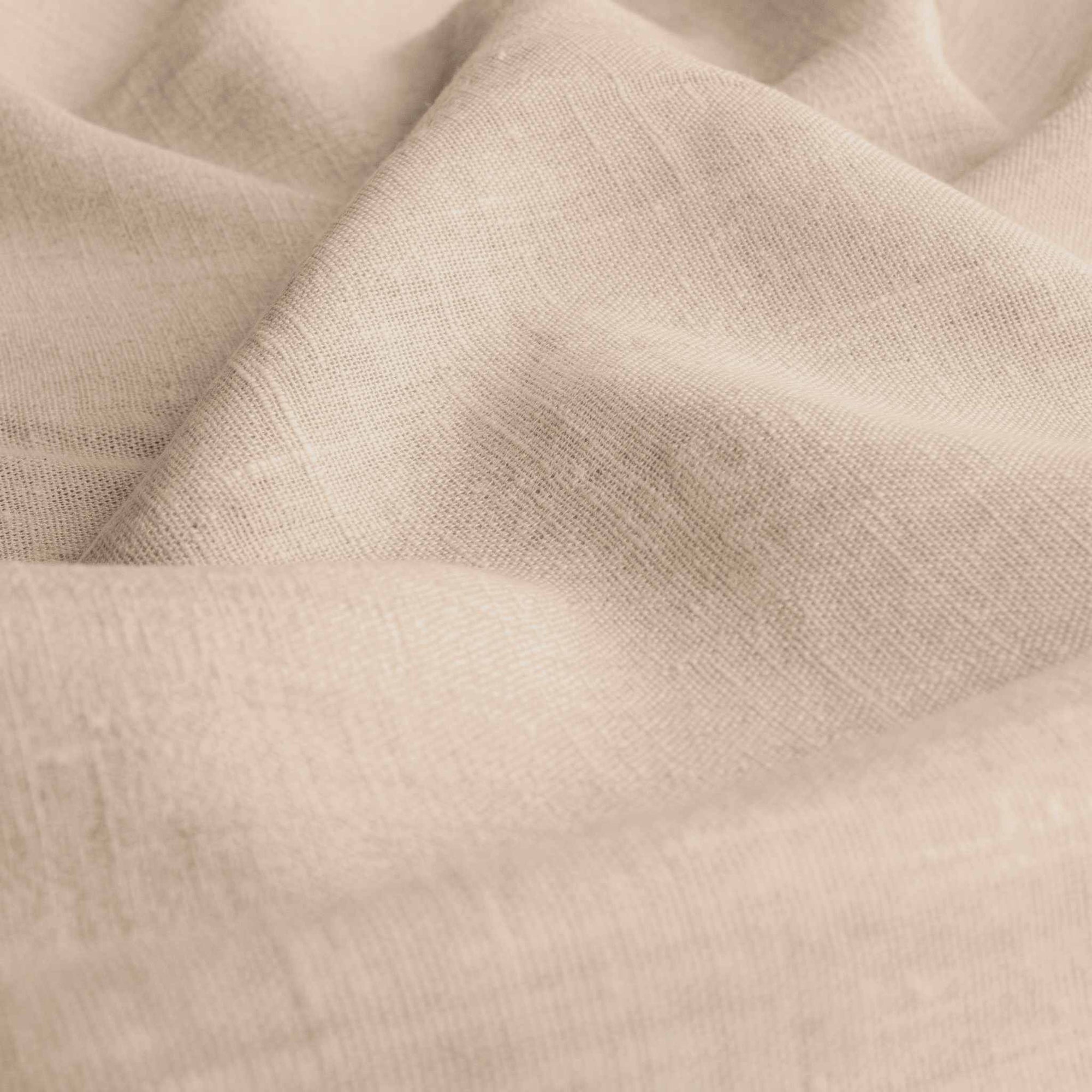 Beige Linen fabric - pre-washed 100% linen curtain fabric. Bianco Dusk Beige by Ada & Ina.
