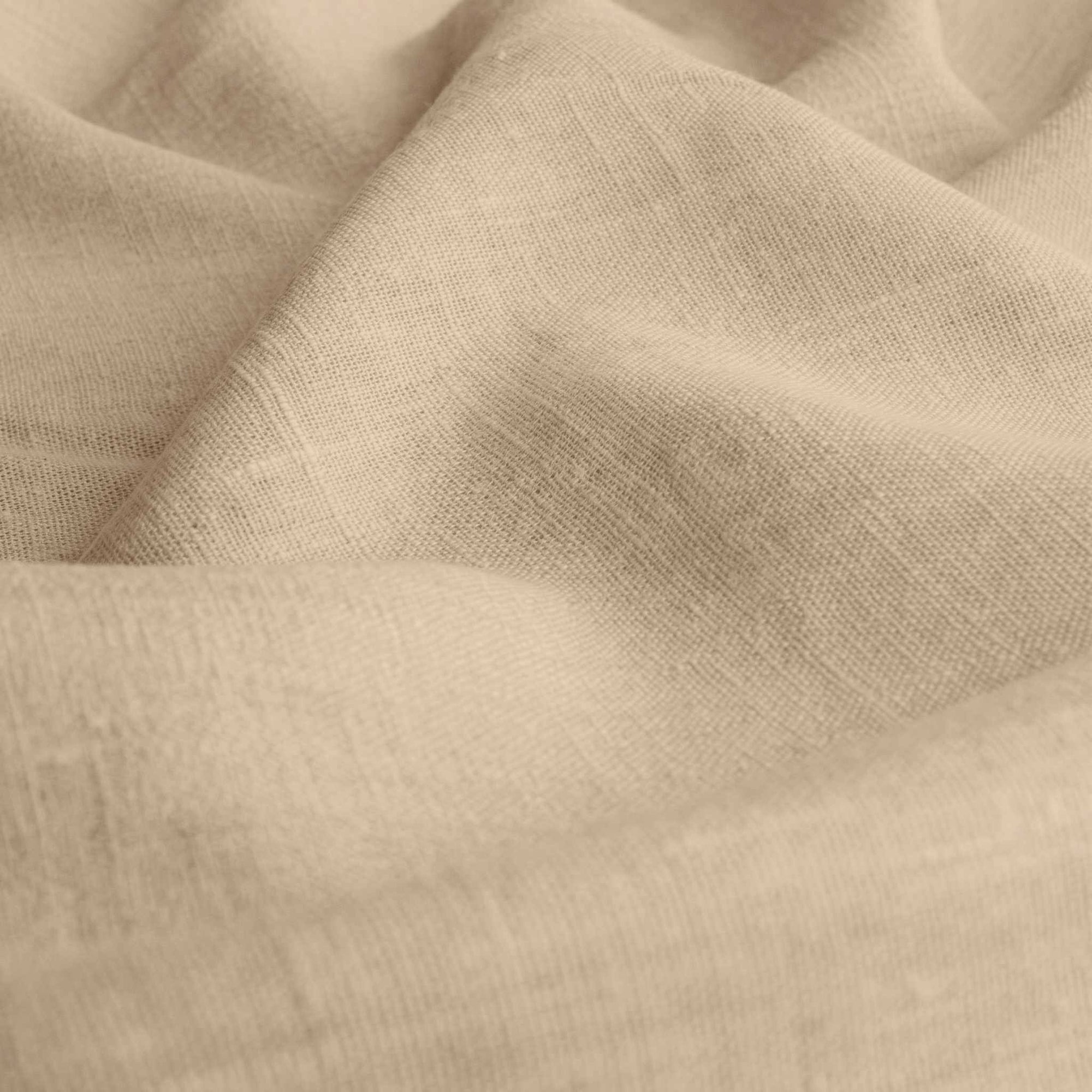 Beige Linen fabric - pre-washed 100% linen curtain fabric. Bianco Wheat by Ada & Ina.