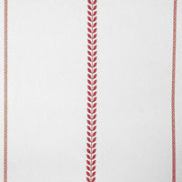 Berit Crimson Red - curtain fabric with Red striped print