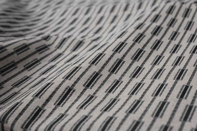Millie Noir Fabric for curtains printed with Green print