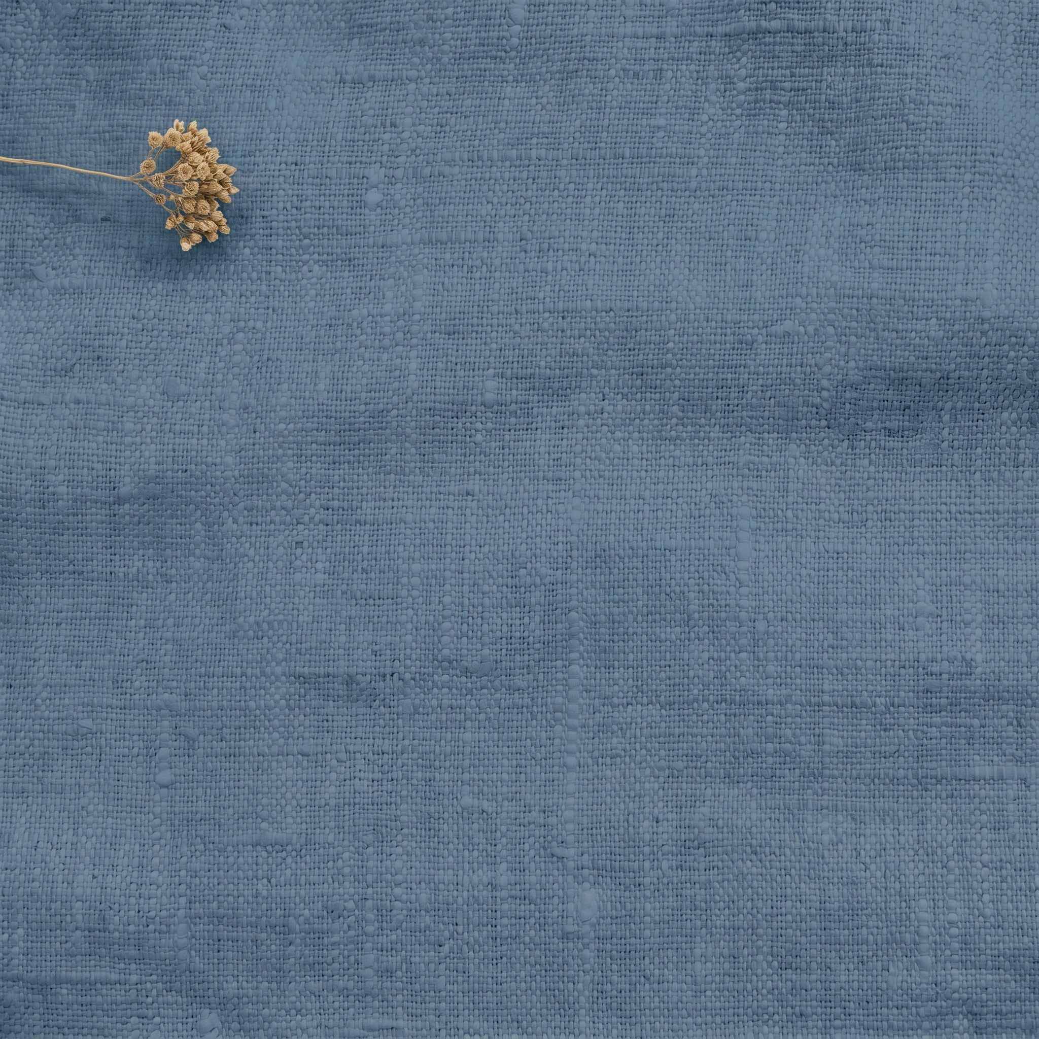 Blue Linen fabric - pre-washed 100% linen. Bianco Persian Blue by Ada & Ina.