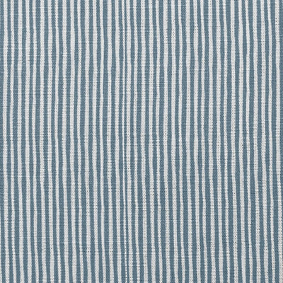 Maisa Blue Stone - Linen curtain fabric, Blue stripes