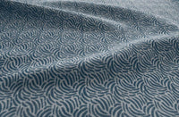 Malena Blue Stone - Blue patterned fabric