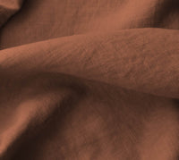 Brown 100% Linen Fabric. Bea Terracotta by Ada & Ina Fabrics