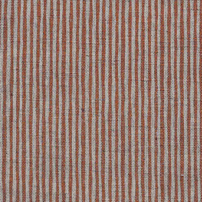 Laila Terracotta - Curtain fabric with Orange stripes