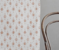 Iiris Burnt Orange - Curtain fabric with Orange abstract print