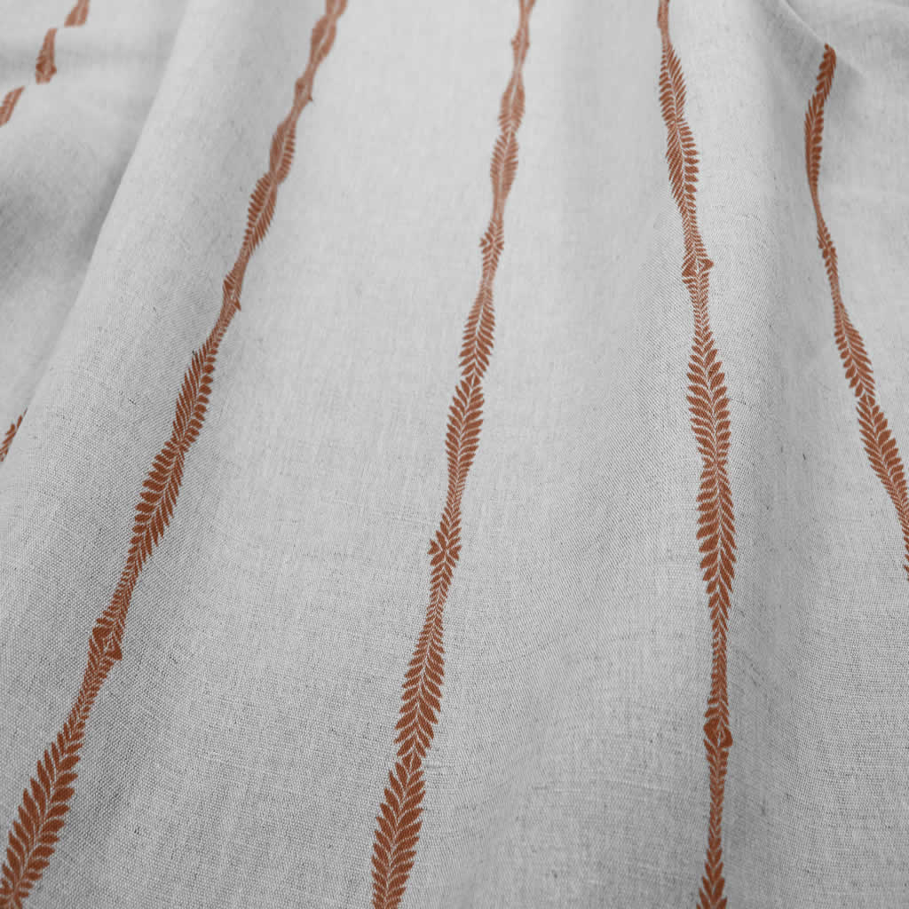 Irina Terracotta - Curtain fabric with Orange abstract print