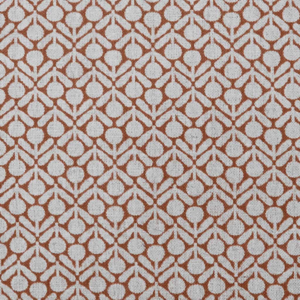 Nessa Burnt Orange - Curtain fabric with Orange abstract print