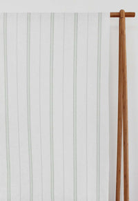 Elise Meadow-WHT - vertical two tone striped fabric.
