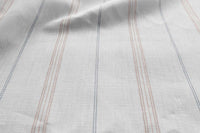 Elise New Blush-WHT - vertical two tone striped fabric.