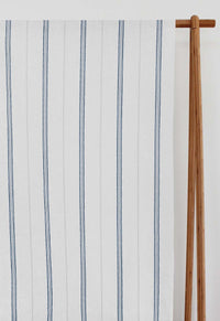 Elise Ink-WHT - vertical two tone striped fabric.