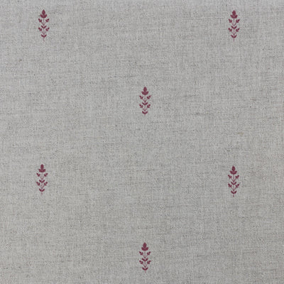 Asli Cherry - Natural fabric with classical red pattern