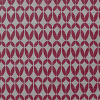 Siruna Cherry - Natural curtain fabric, Red contemporary print