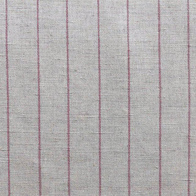 Solveig Cherry - Curtain fabric with red stripes