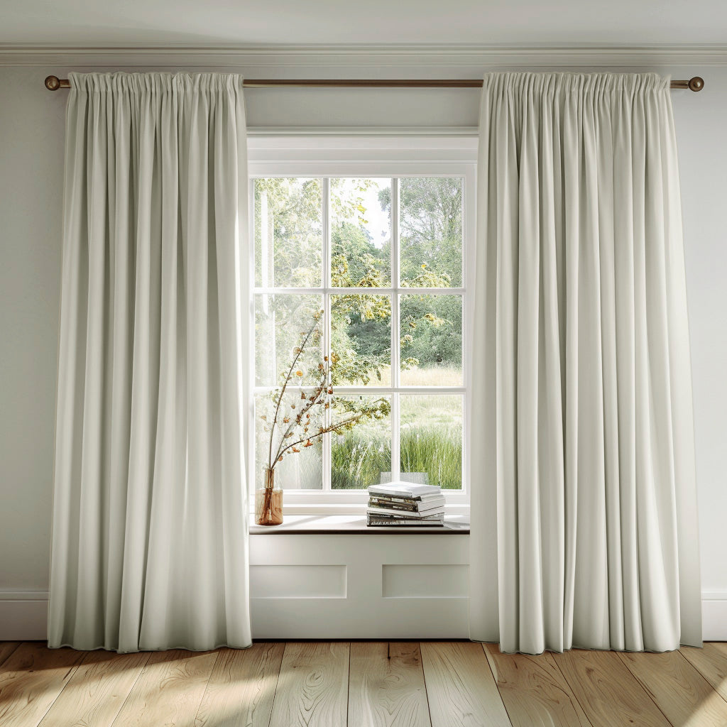Amara Chiffon - Light grey 100% Cotton Curtains
