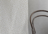 Dottie Clay-WHT - Dotted fabric with Grey spots, 100% Linen