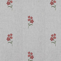 Cree Wine - Floral Red print on Linen Cotton fabric