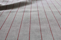 Solveig Crimson Red - Curtain fabric with Red stripes