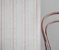 Inari Crimson Red - Curtain fabric with Red striped print