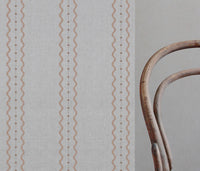 Daphne Sand - Curtain fabric with Brown abstract print