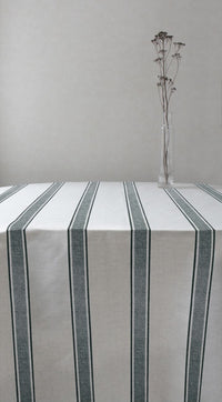 Bella Dark Pine - Curtain fabric with Dark Green stripes