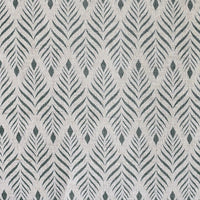 Sylvia Dark Pine - Dark Green abstract pattern on Natural fabric