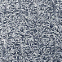 Alma Deep Blue - Curtain fabric with Dark Blue botanical print
