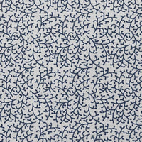 Phila Deep Blue - Curtain fabric with Dark Blue botanical print