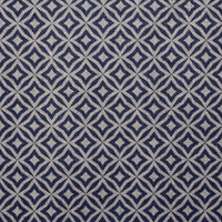 Nella Deep Blue- Fabric for curtains printed with Deep Blue