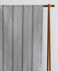 Elise Deep Blue- Linen Cotton mix curtain fabric, True Blue & Deep Blue stripes