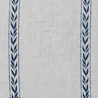 Helena-NAT Deep Blue - Curtain fabric with Dark Blue pattern print