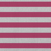 Della Wine - Natural linen mix curtain fabric, Red horizontal stripes