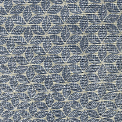 Saana Denim - Curtain fabric, abstract Blue geometric pattern