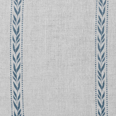 Helena-NAT Denim - Curtain fabric with Blue pattern print