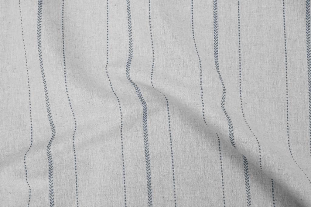 Inari Denim - Curtain fabric with Blue striped print