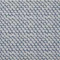 Jenna Denim - Curtain fabric with Blue abstract print