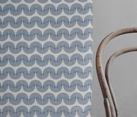 Ofira Denim - Curtain fabric with Blue abstract print