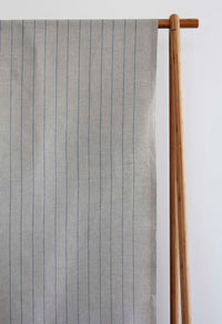 Solveig Denim - Curtain fabric with blue stripes