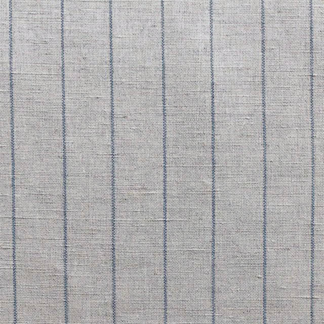 Solveig Denim - Curtain fabric with blue stripes