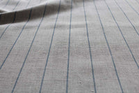 Solveig Denim - Curtain fabric with blue stripes