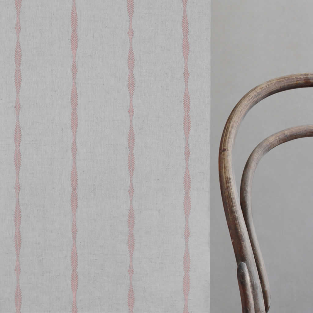 Irina Dusty Pink - Curtain fabric with Pink abstract print