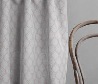 Sara-NAT Dusty Pink - Curtain fabric with Pink abstract print
